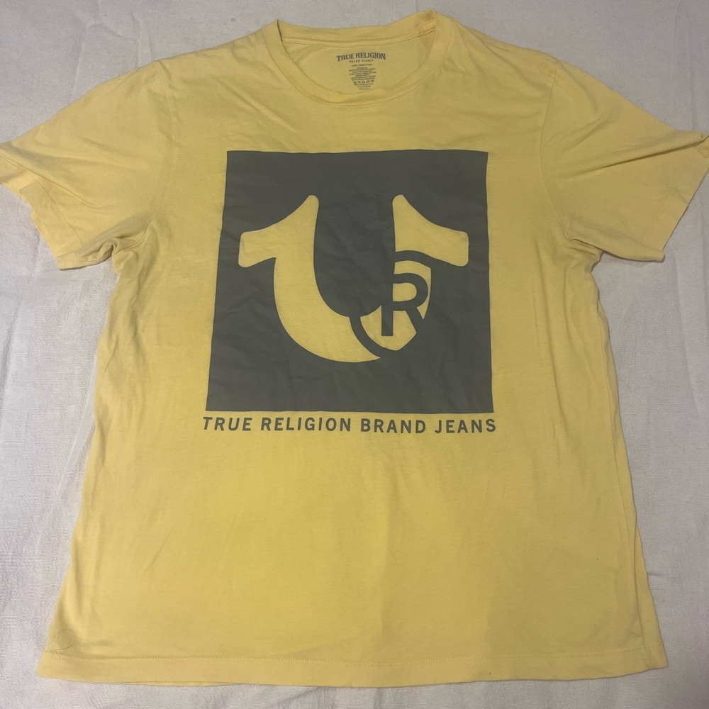 True Religion Yellow  Graphic Tee